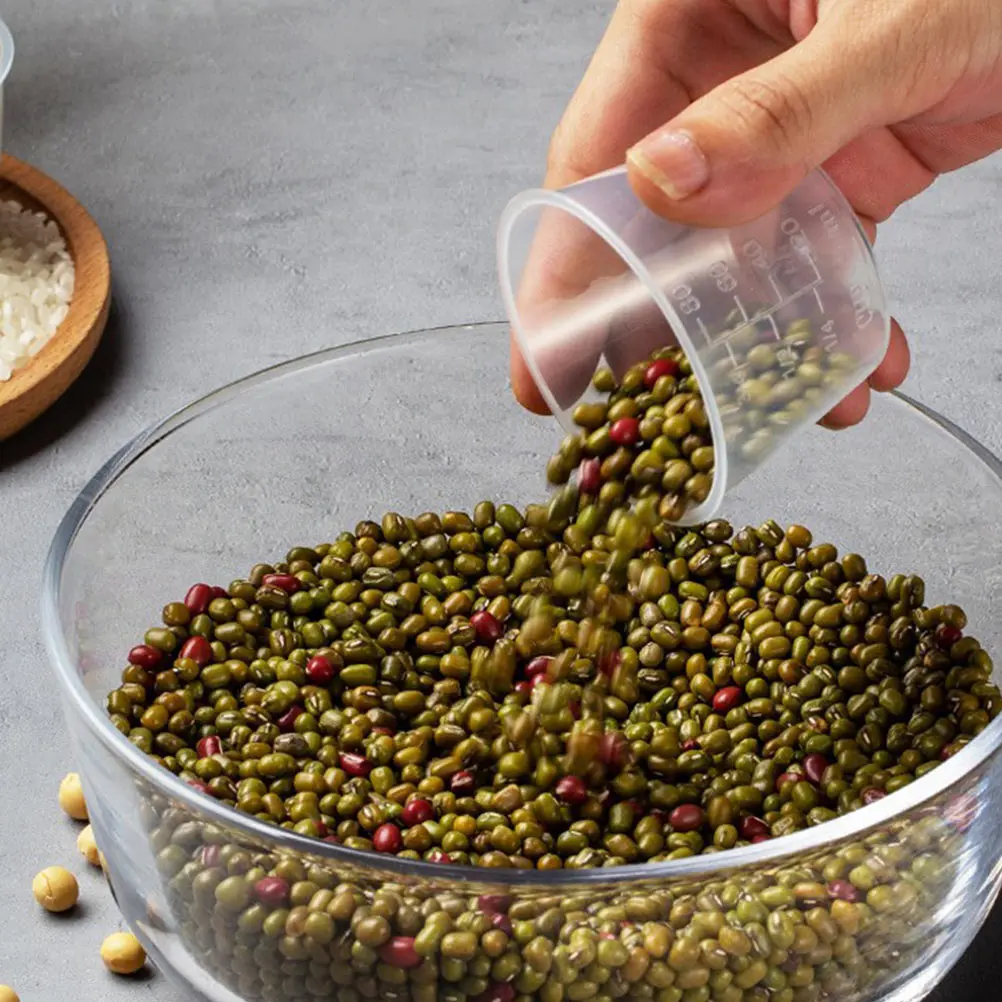 

30pcs Measuring Cup 120ml Rice Cooker Accessory Translucent Scale Tool Plastic Kitchen Measurement Rice Measuring Tool
