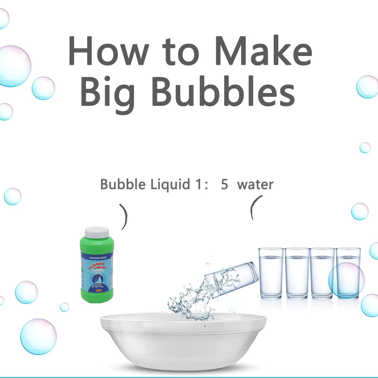 für Jungen, Lösung, Hochzeit, Seifenblasengebläse, Zubehör, Seifenblase, 200 ml, elektrische Seifenblase, kompatibel mit Maschine für Kinder