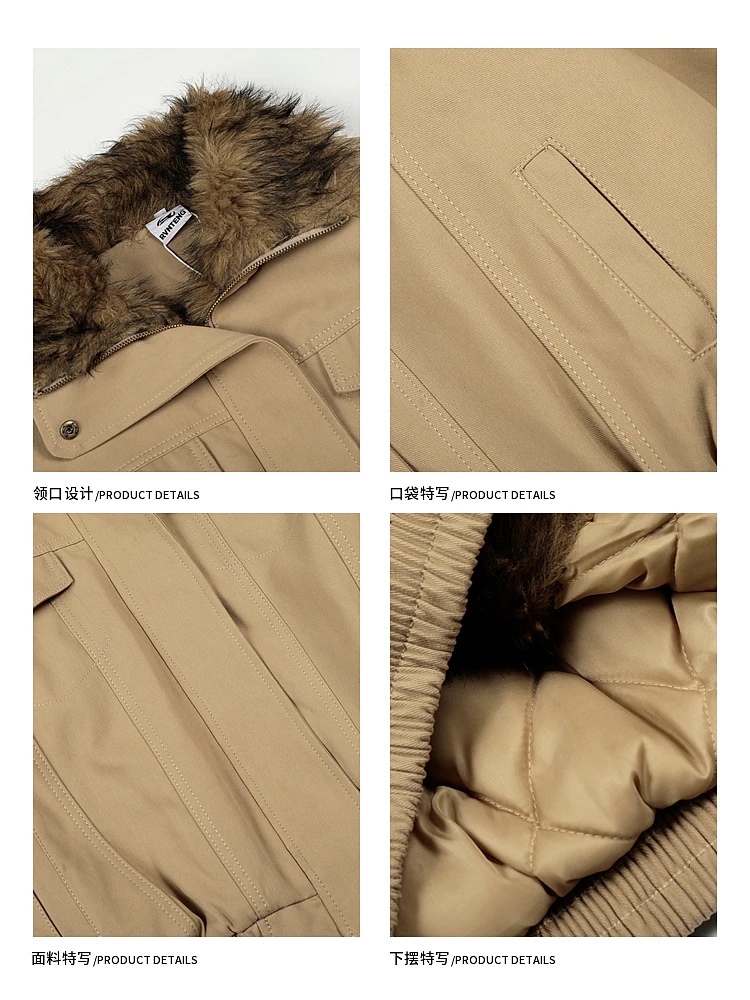 Men's Trendy American Style Retro Thickened Parkas Men's 2025 Winter New Loose Comfort Warm Versatile Parkas Long Sleeve Coats