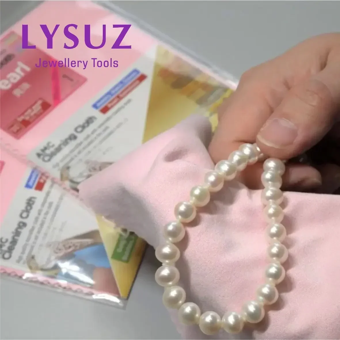 Japan AMC Pearl Cleaning Cloths Microfiber Polishing Jewelry Care Without Scratching Bracelet Necklace Restore Luster LYSUZ