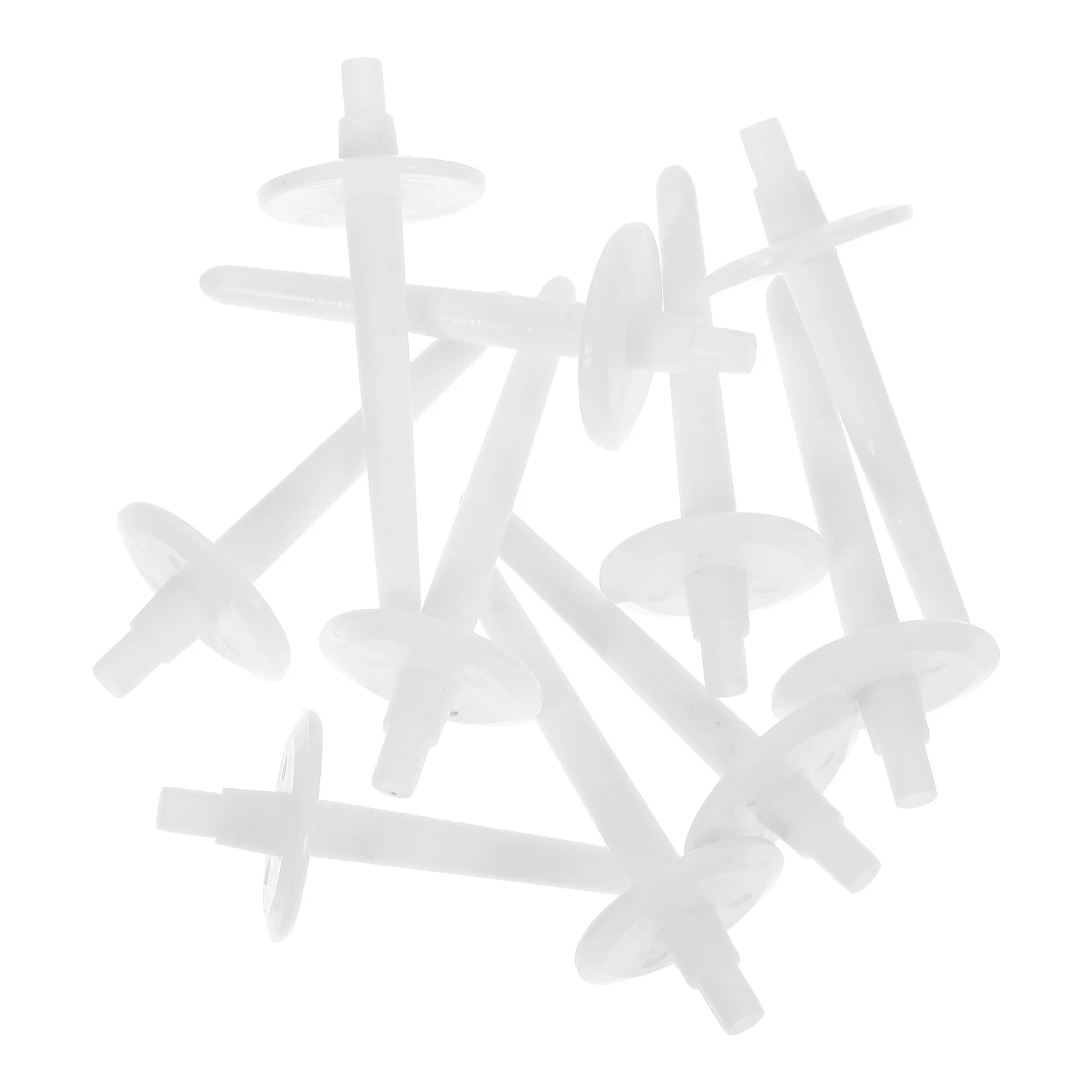 10 قطعة ماكينة خياطة بكرة دبوس حامل خيط بلاستيكي لملحقات الخياطة المنزلية بكرة منظم بكرة اللفاف أداة