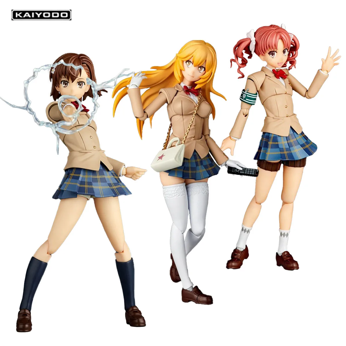 

В наличии оригинальная фигурка Kaiyodo To Aru Kagaku No Railgun T - Shirai Kuroko Shokuhou Misaki Misaka Mikoto Anime Figure Action Figure