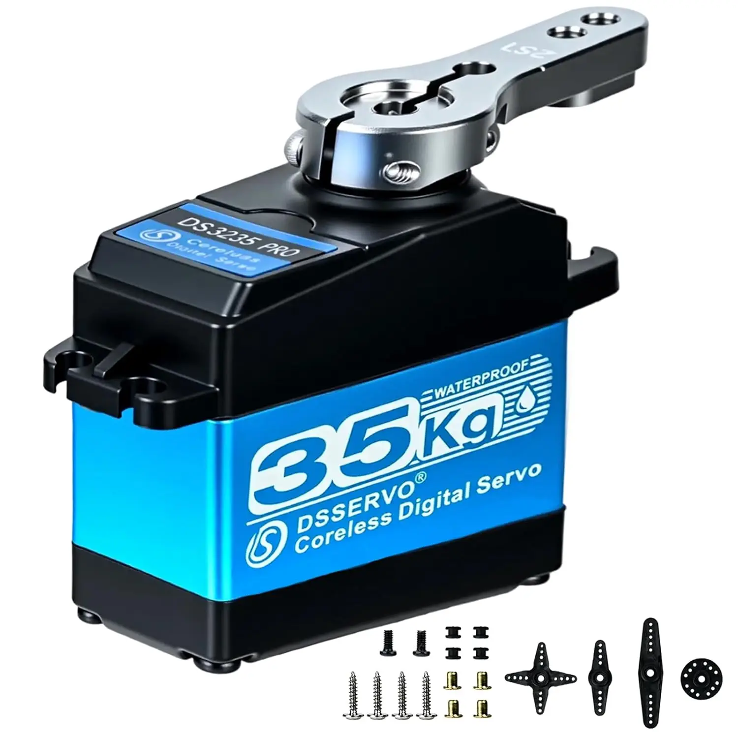 

35kg Dsservo RC Servo DS3235 Pro Full Metal Gear Waterproof High Torque Fast Digital Steering Motor 180/270° Angle Controllable