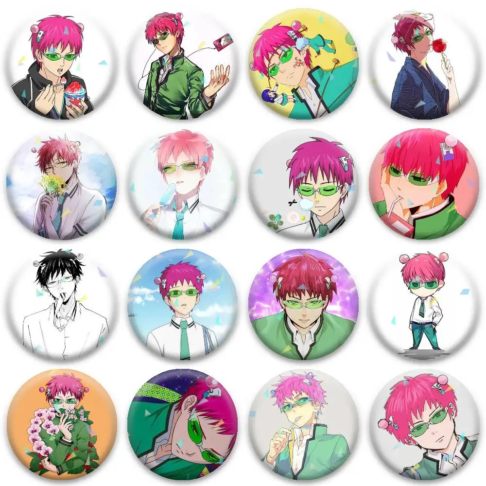 

T-The Disastrous Life of Saiki K Badges Niche Design Brooch for Backpack Lapel Pins Creative Accessories