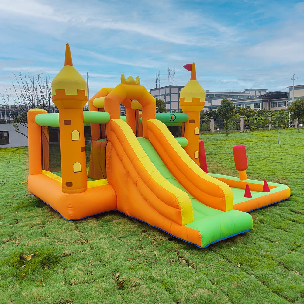 

Inflatable Water Slide, Bounce House with Slide, Inflatable Water Park with Pool for Backyard