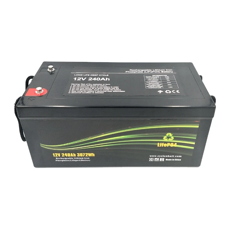 Deep cycle lithium battery 12v 240ah lifepo4 battery for solar storage and power