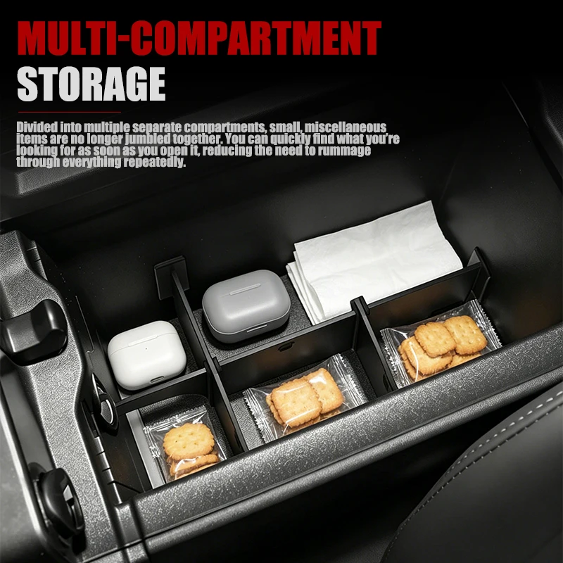 For Toyota RAV4 XA60 2026+ Armrest Storage Box Partition TPE Center Console Storage Interval Container Organizer Car Accessories