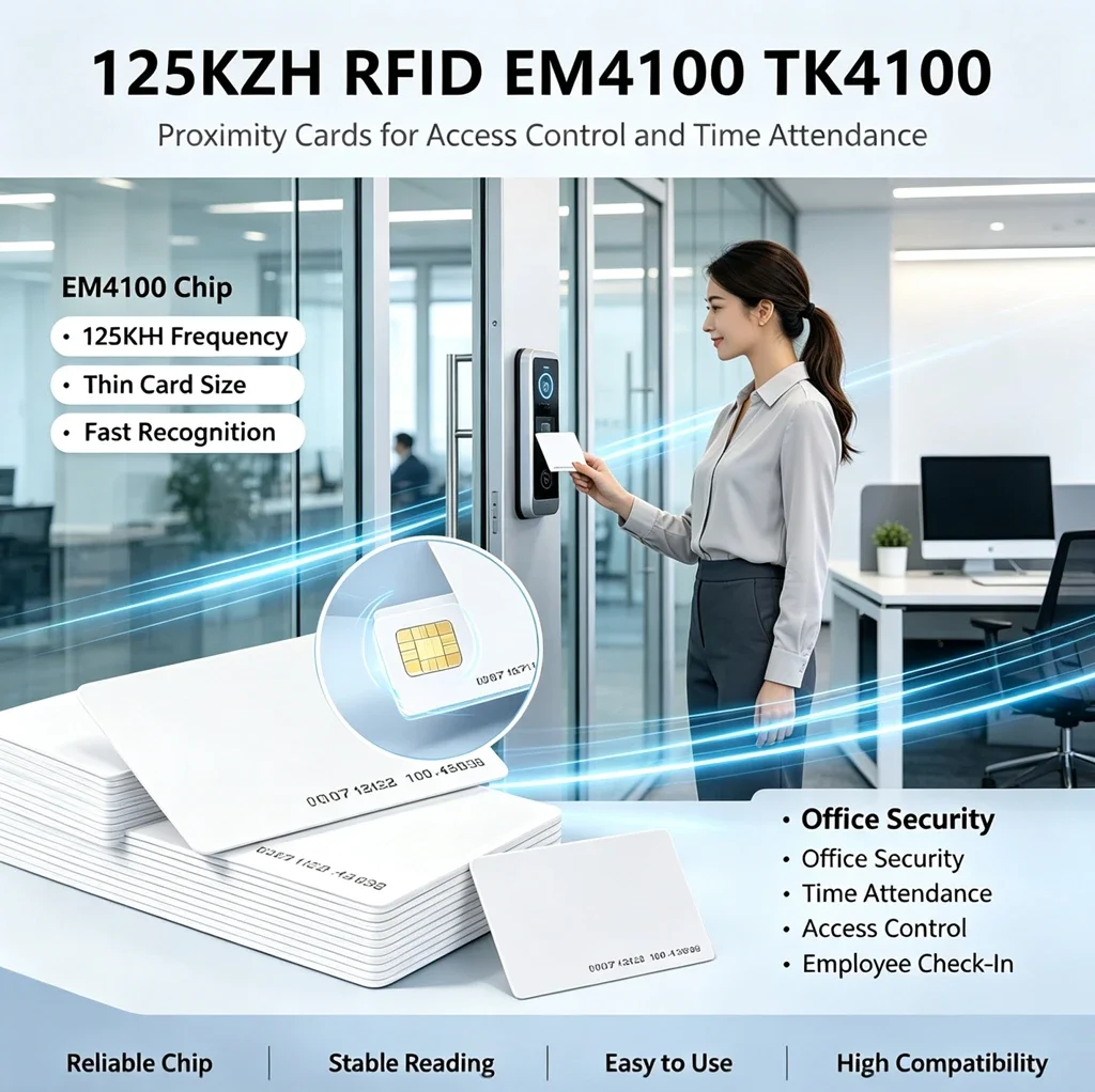 125KHz RFID EM4100 TK4100 Proximity ID Card Read-Only Token Tag for Entry Access Control Door Cabinet Lock System