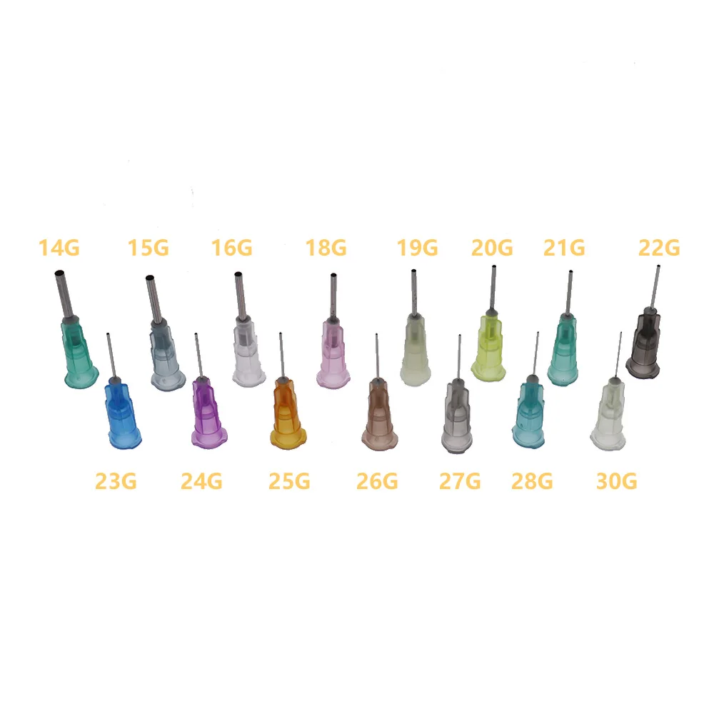 Bajonett-Präzisions-Flüssigkeitsspritzen-Spender-Nadeln aus Edelstahl, stumpfe Nadeln 14g 15g 16g 18g 19g 20g 21g 30g – Detail 1