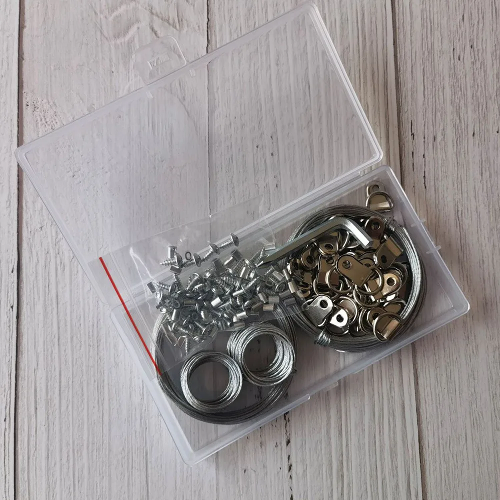 135Pcs 10M Picture Hanging Wire Kit Photo Frame Hanging Kit Picture Hanging Kit With Nails For Wall Mounting