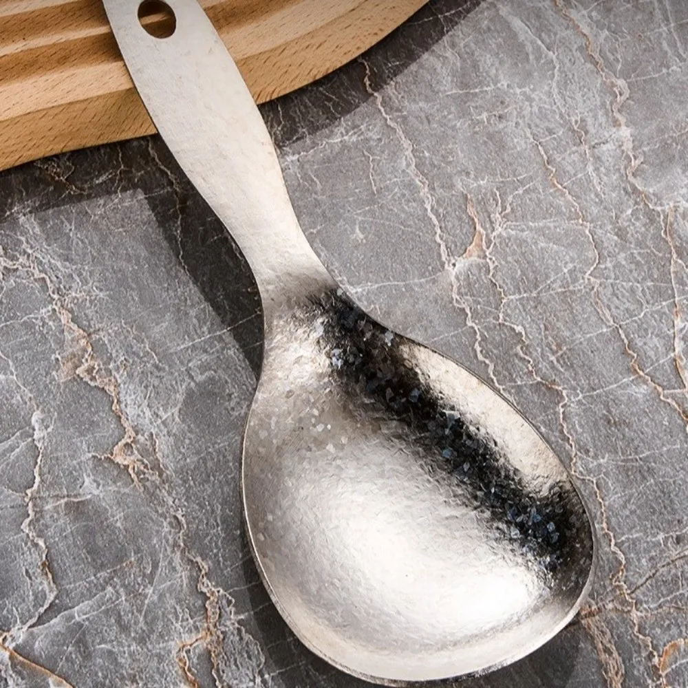 Cuchara para arroz de titanio puro antiadherente, cuchara para arroz ligera antibacteriana, resistente al calor, no daña la olla, cuchara para servir
