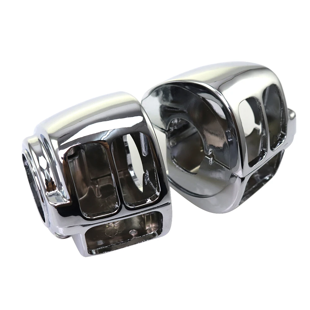 Chrome Switch Housing Cover For Harley Dyna Softail Fatboy Sportster XL 883 1200 1996-2006 1997 1998 1999 2000 01 02 03 04 05 06