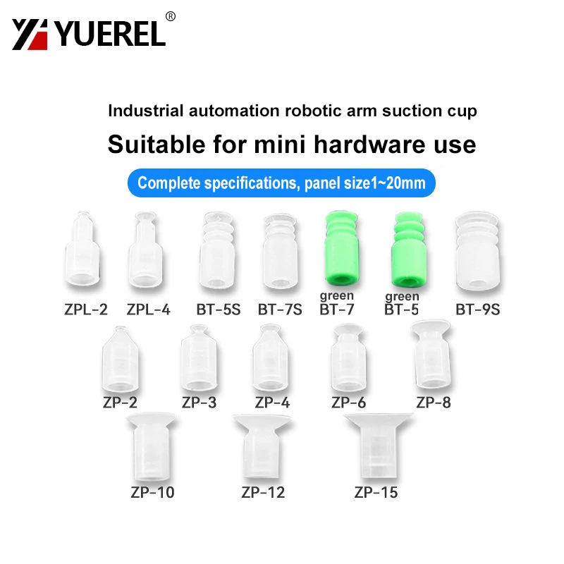 Industrial Robotic Arm Accessories ZPL-4/15 BT-7/9S Mini Pneumatic Vacuum Suction Cup Silicone Suction Nozzle
