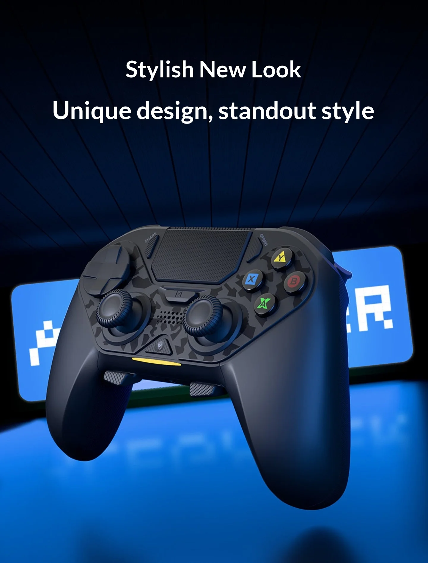 Jiying D4 Symmetric Wireless Game Controller TMR Anti‑Drift Joystick Hall Trigger for PC Steam iOS Android
