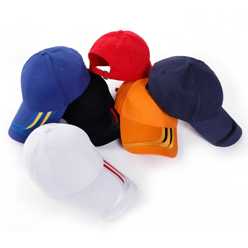 Customized logo printed men's baseball cap casual cap wheat ear men's solid color snap cap sports cap women's baseball cap