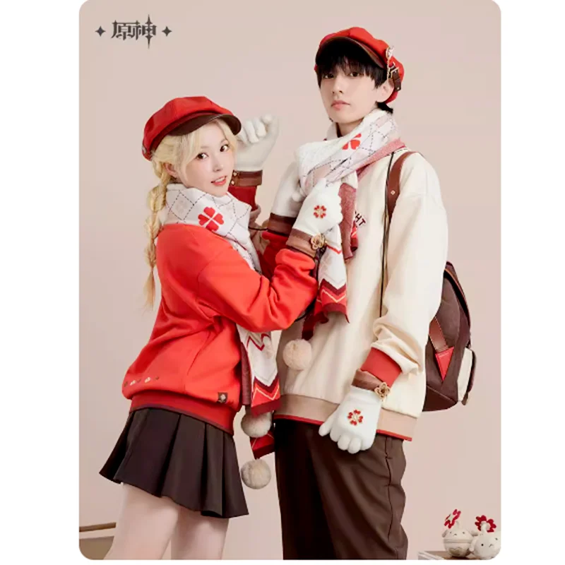 【MiHoYo】Original Genshin Impact Quality Product Klee Themes Impressions Series  Game Cosplay Costumes Anime Scarf Gloves