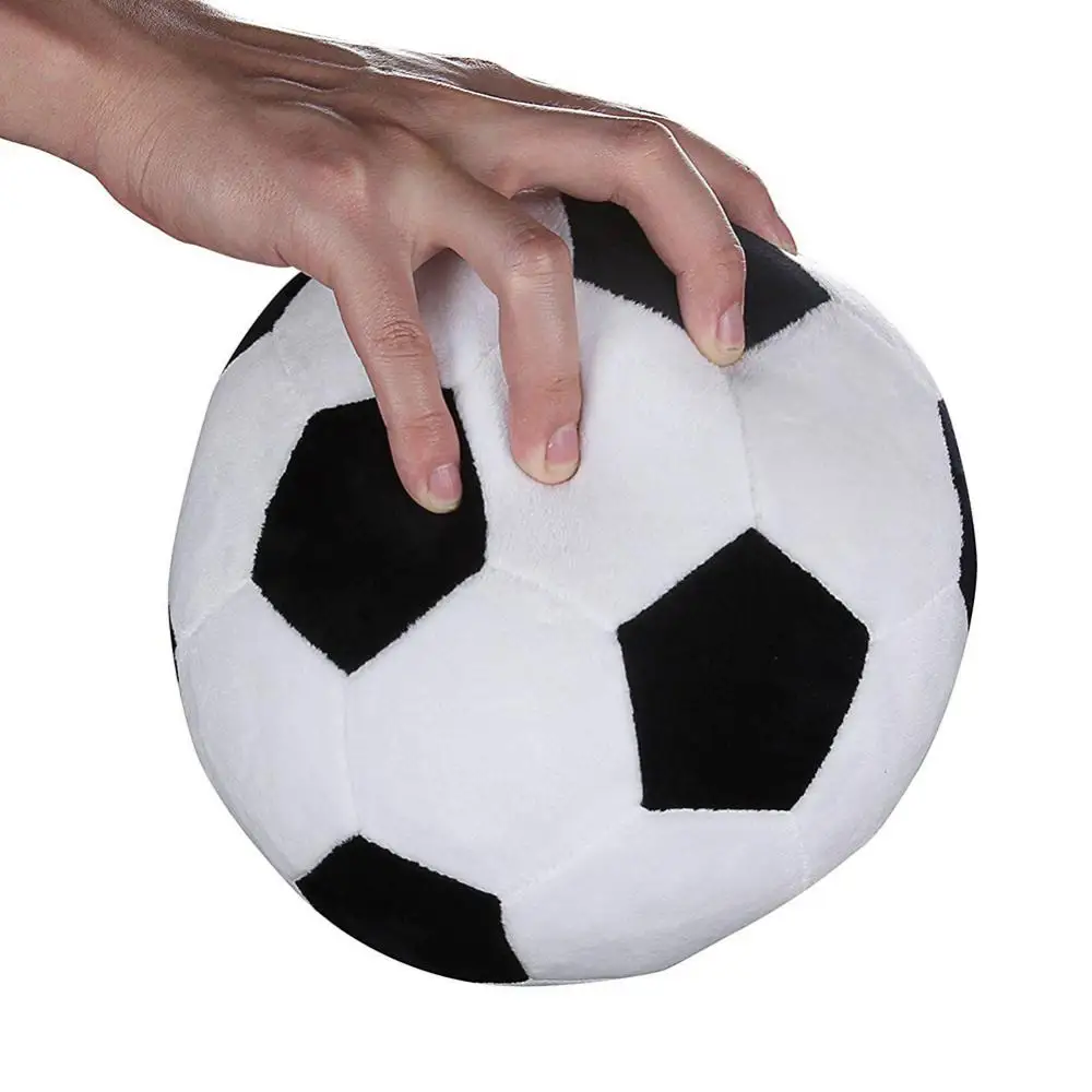 Football Pillow Velvet Cushion Soccor Plush PP Cotton Filler Soft Football Sofa Bed Room Home Decoration Pillowcase Kids Toy