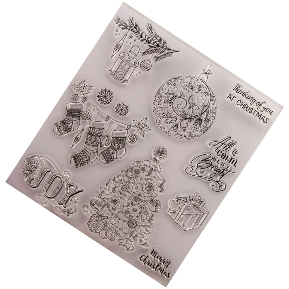 Christmas Stamps for Making Postage Seal Mold Clear Scrapbook Silicone Scrapbooking Transparent DIY Letter Cards