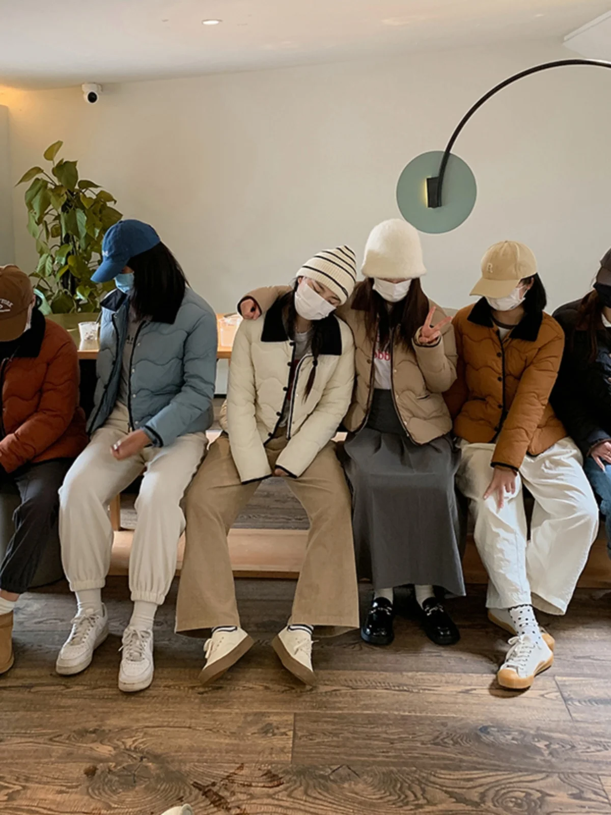 

Lightweight Cotton down Jaet Women's ort Sle Casual Corduroy Flip Collar Faion Outerwear Korean Version Long Sve