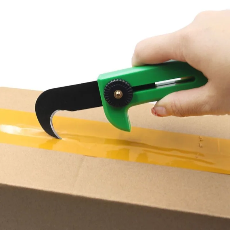 Unpacking Blade Paper Cutter Portable Express Parcel Blade Keychain Hook Blade Multi-Color for Cardboard Plastic & Rope Cutting