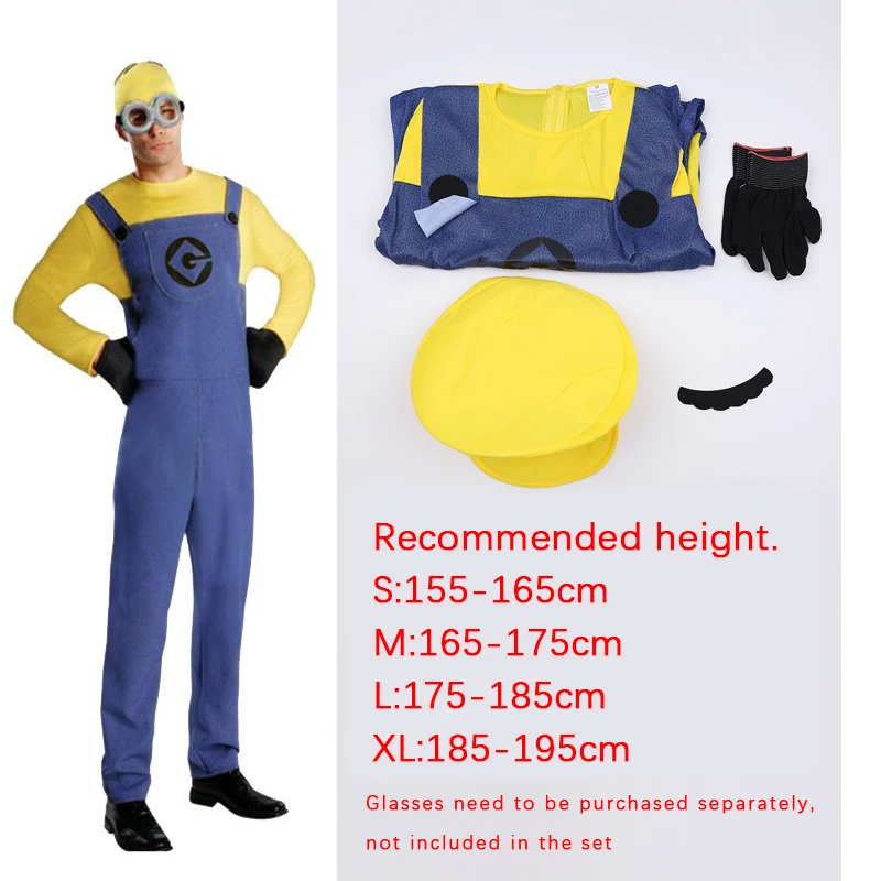 Anime Movie Despicable Me Adult Children Minions Jumpsuit Dress Cosplay Costume Men Jumpsuit Woman Skirt Hat Halloween Costume