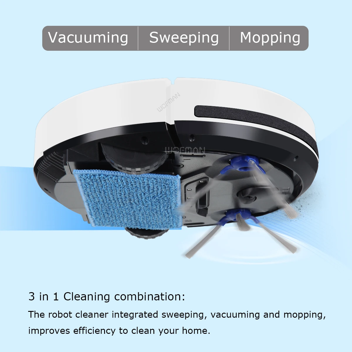 Intelligent Mini Home Automatic Sweeping Robot Vacuum and Mop WiFi Cleaning Robot Vacuuming Mopping Pet Vacuum Robot