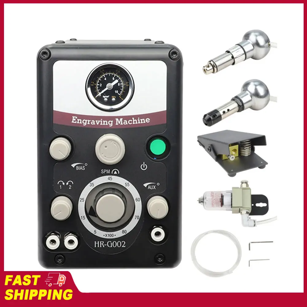 

Пневматический гравировальный станок для ювелирных изделий из золота и серебра, быстрое гравировальное устройство, инструмент для изготовления украшений, двухголовочный гравировальный инструмент