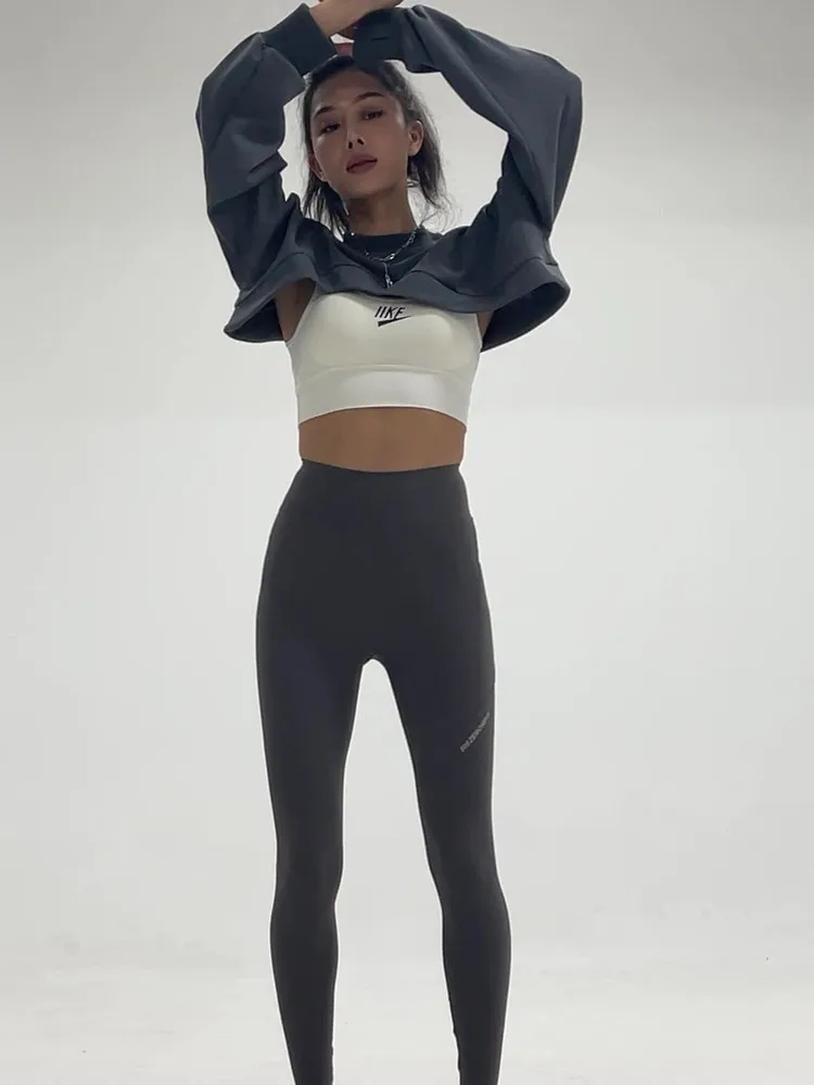 

High Waist Fce Lined Lamb Velvet arkskin Yoga Fitn Pants Women's Autumn Winter Thermal Trousers Casual Long Pants