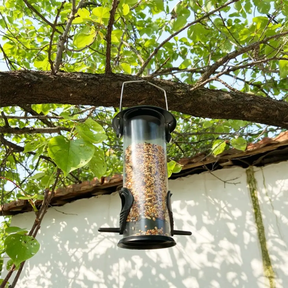 Waterproof Bird Feeder Transparent Large Capacity Bird Hanging Food Dispenser Automatic Bird Feeding Bowl Hummingbird