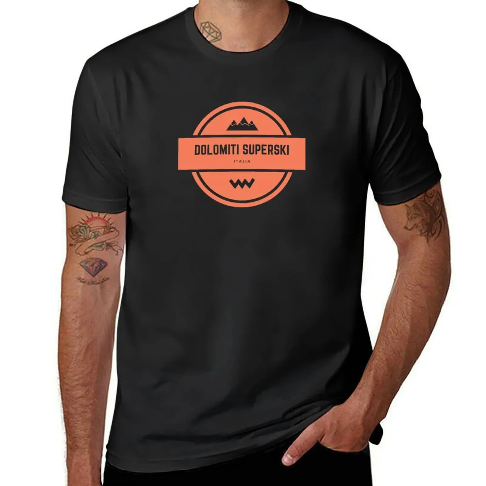 Dolomiti Superski Italy Mountain Snowboard Ski Resort Vintage Logo T-Shirt customizeds korean fashion Men's t-shirt