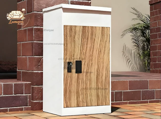 Customized Freestanding Decoration Anti-theft Parcel Cabinet Outer Express Box Powder Coated Mailbox Storage Cabinet