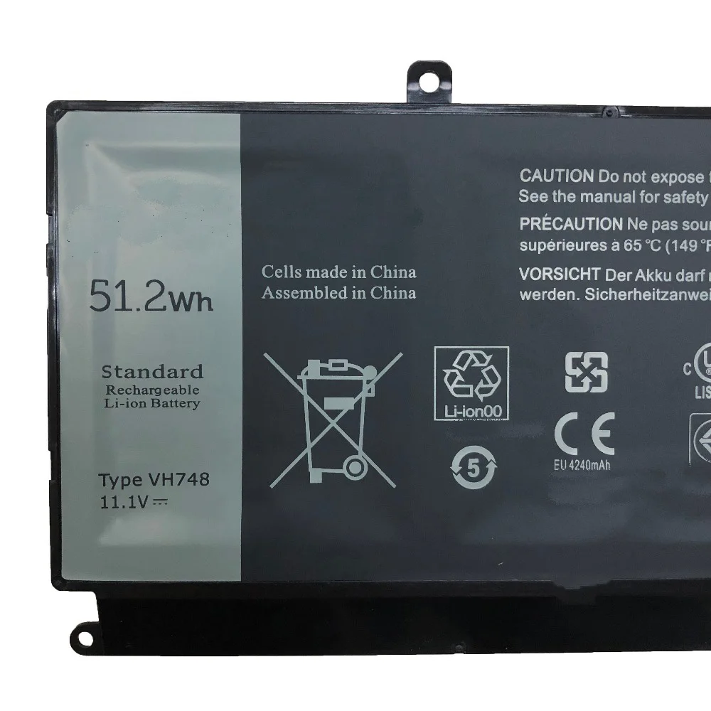 11.1V 51.2Wh/4600mah VH748 new Original VH748 Laptop Battery For Dell V5560 V5460 V5460D V5470 V5480 14-5439