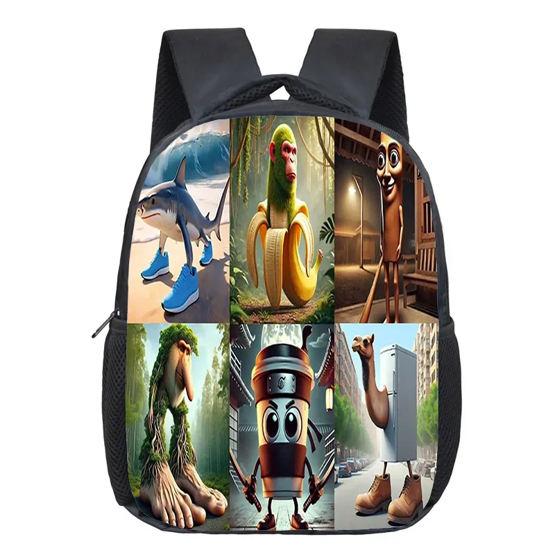 Hot Game Italian Brainrot Cartoon Schoolbag Boy Girl Casual Backpack Child Anime Knapsack Tung Sahur Pattern Backpacks Mochila