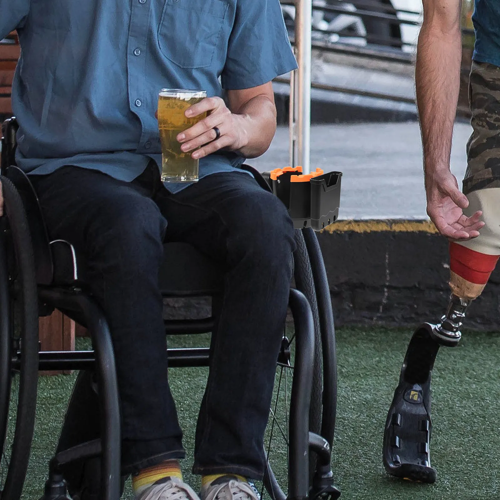 

Sturdy Wheelchair Cup Holder Compatible with Most Walkers Rollators Scooters Strollers Trolleys Easy Tool Free Installation Gift