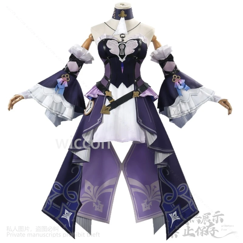 Anime Game Honkai: Star Rail Herta Cosplay SpaceStation Heita Costume Black Tower Dress Lolita Wigs Shoes Girls Woman Customized