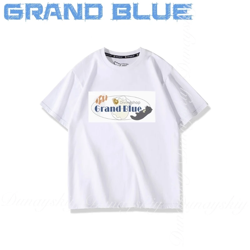 GrandBlue Anime The Same Cos 반팔 티셔츠 다이빙 샵 주변 여름 옷 10 스타일 코스프레 의상 애니메이션 싱글