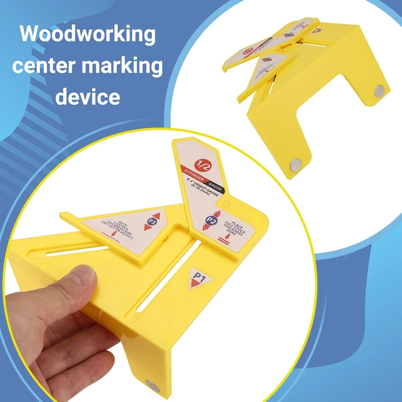 1/2 Gauge Workpiece Center Finder Scriber Tool Precise Automatically Center Marking Measuring Woodworking Tool