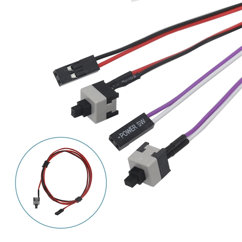 0.5m 1m 2m 3m 2 Pin Computer Switch Line Restart Cable Chassis Boot Line Reset Line Power Cable