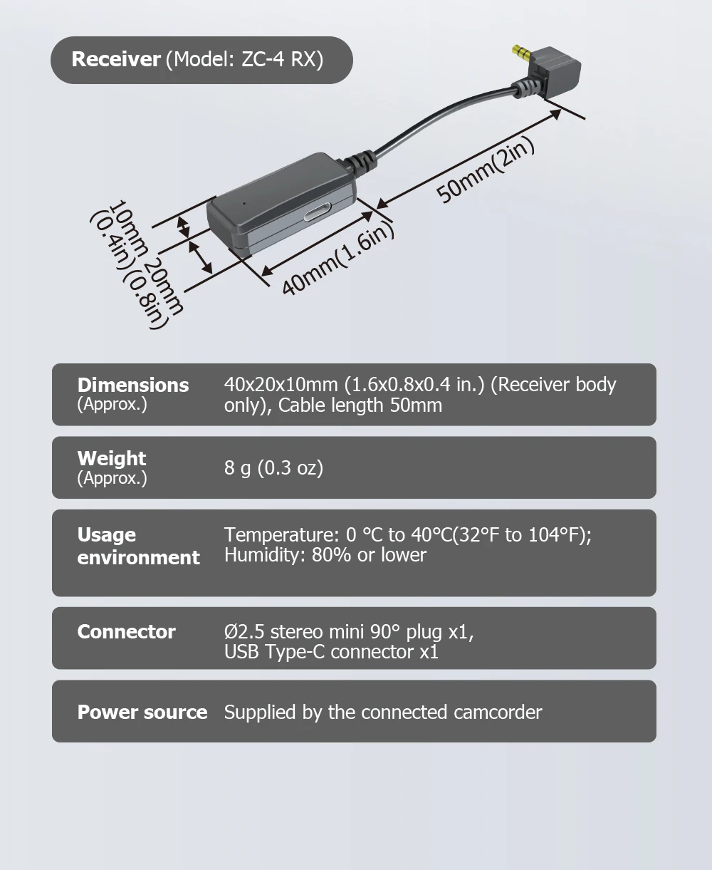 ZC-4 für Sony Camcorder Lanc Zoom Controller ersetzt Sony RM-30BP für Videozoom, Fokus, IRIS, Aufnahme, ND, Weißabgleich – Detail 18