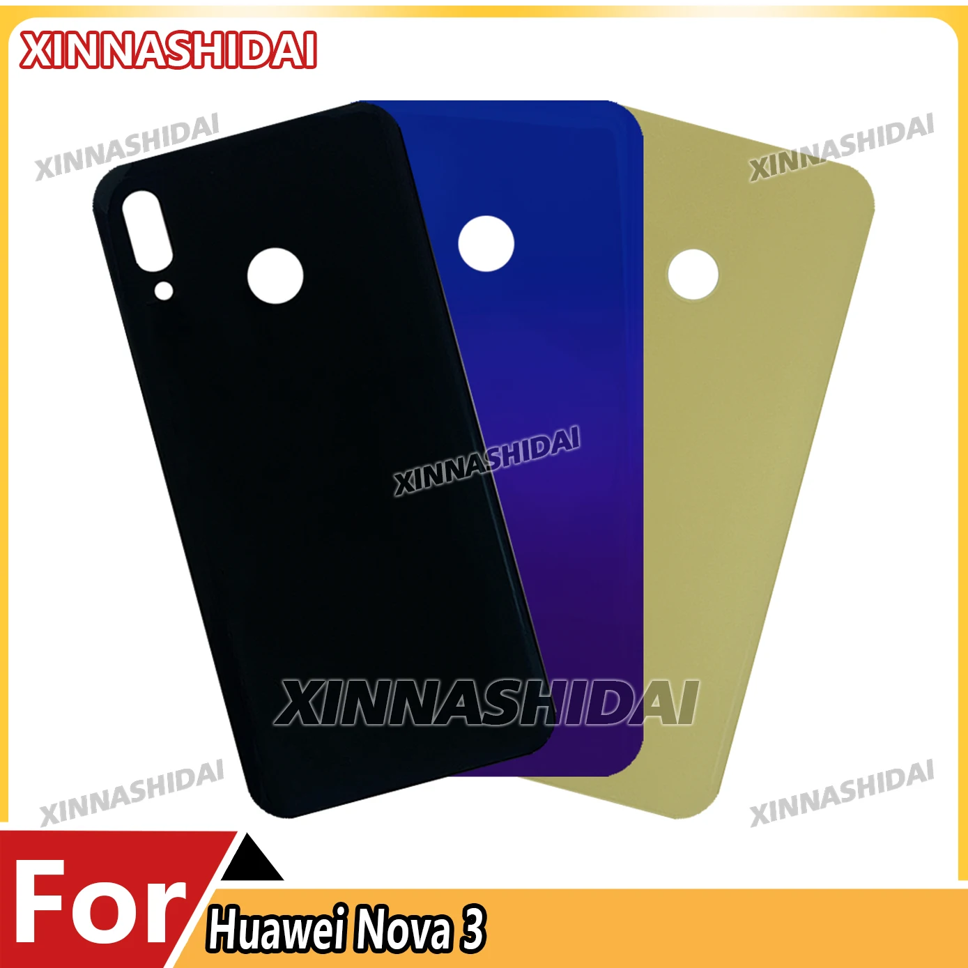 

High-Quality Back Glass Cover with Camera Lens Included - Rear Housing Case for Huawei nova 3 New Edition
