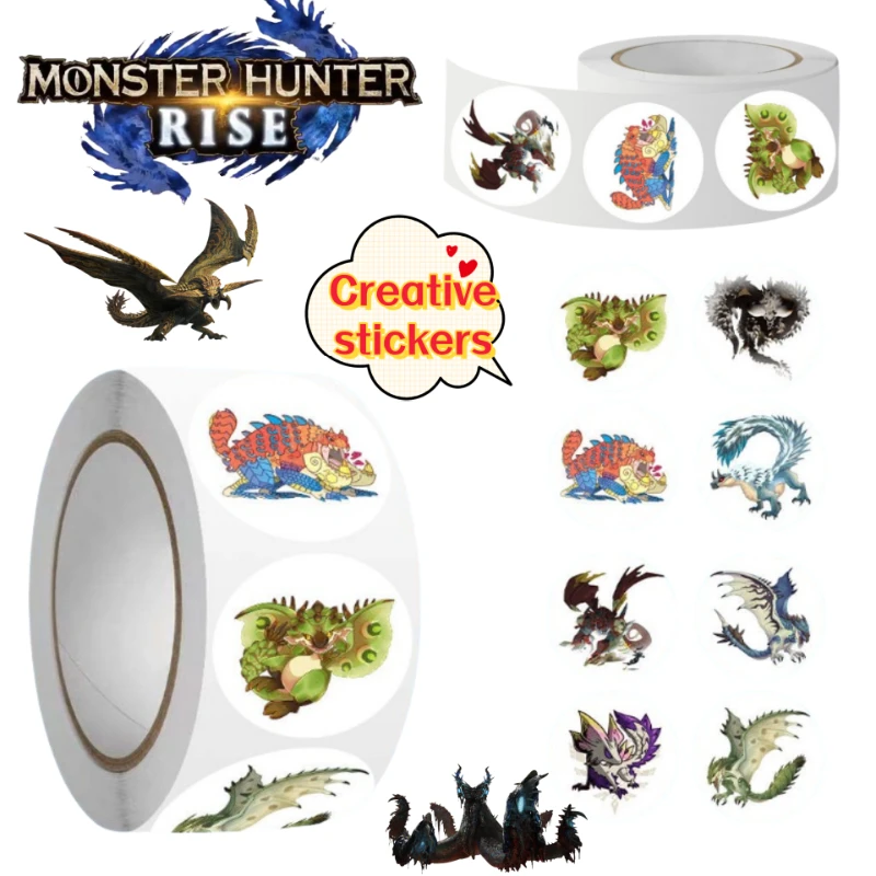 ملصق لطيف على شكل رسوم كرتونية من Monster Hunter Wilds Felyne Rathian لزجاجات المياه للأمتعة DIY ملصق جرافيتي للديكور #1