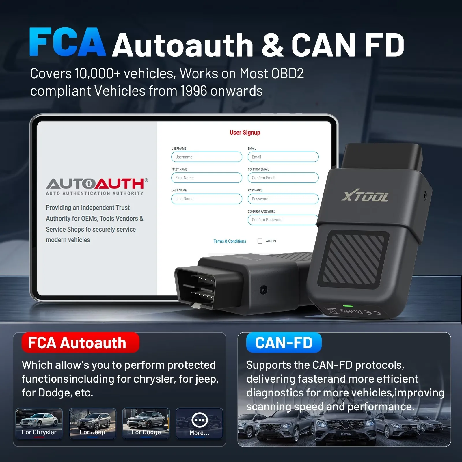 Professional XTOOL Anyscan A30X Free APP for iOS & Android Support CAN FD and DOIP Protocol Lifetime Free update  Code Reader