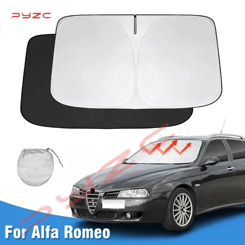 Windshield Sun Shade For Alfa Romeo156 Window Sunshade Sun Visor Protector Foldable Blocks UV Rays Keep Your Car Cooler