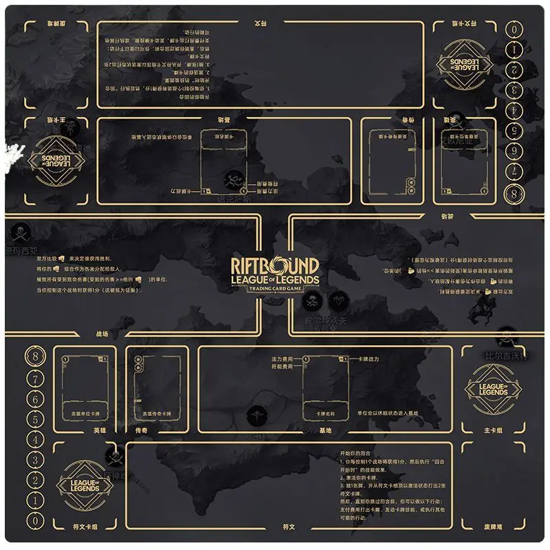 

Новый игровой коврик League of Legends 600x600x2 мм для двух игроков, резиновый настольный коврик, подарок для фанатов на праздники