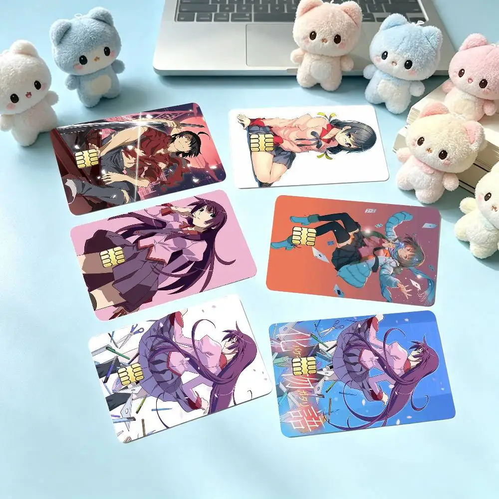 B-Bakemonogatari  A-Anime Credit Card HD Stickers Small Chip Waterproof Sticker Game Card Decal Gift