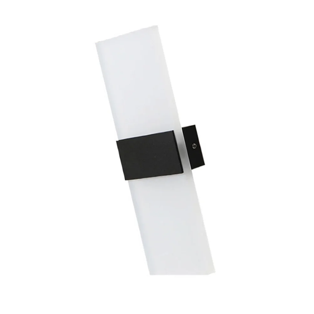 

LED Wall Light Modern Round Bedside Lamp for Bedroom Living Room Hallway Indoor Warm Light Black Right Angle Design Home