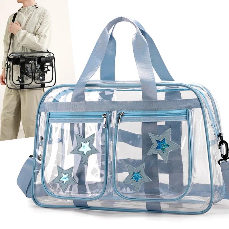 New Transparent Tote Bag Fashionable and High-quality PVC Jelly Crossbody Bag Wear-resistant and Multifunctional Storage Bag