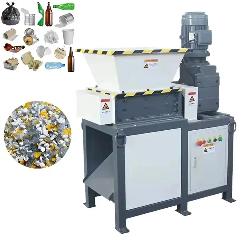 Industrial Electric Shredder 3KW Plastic Scrap Metal Impact Shredded Machine Large Foam Wood Carton Crusher Metalworking Tools