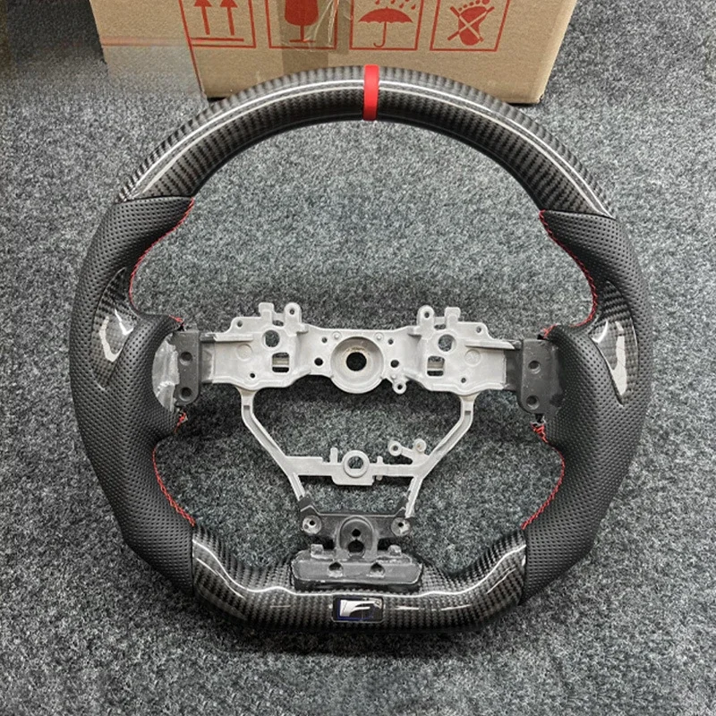 Car Real Carbon Fiber Steering Wheel Nappa Preforated LeatherUpgrade And Modification Fit For Lexus IS CT NX RCF