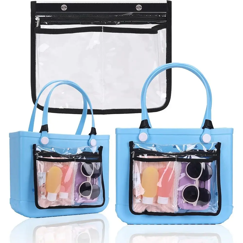 PVC Clear Pouch for Bogg Bag Accessories Waterproof Durable Clear Beach Tote Bag Travel Cosmetic Organizer Connector Storage Bag